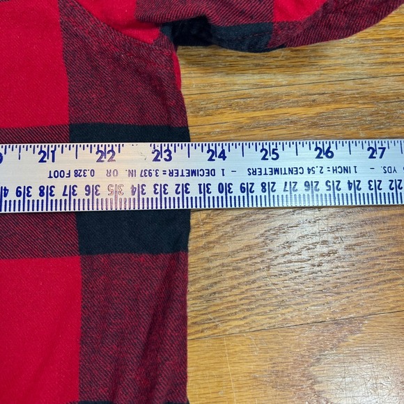 American Outdoorsman Buffalo Plaid Flannel Shirt XL Red Black Cotton - Picture 8 of 14